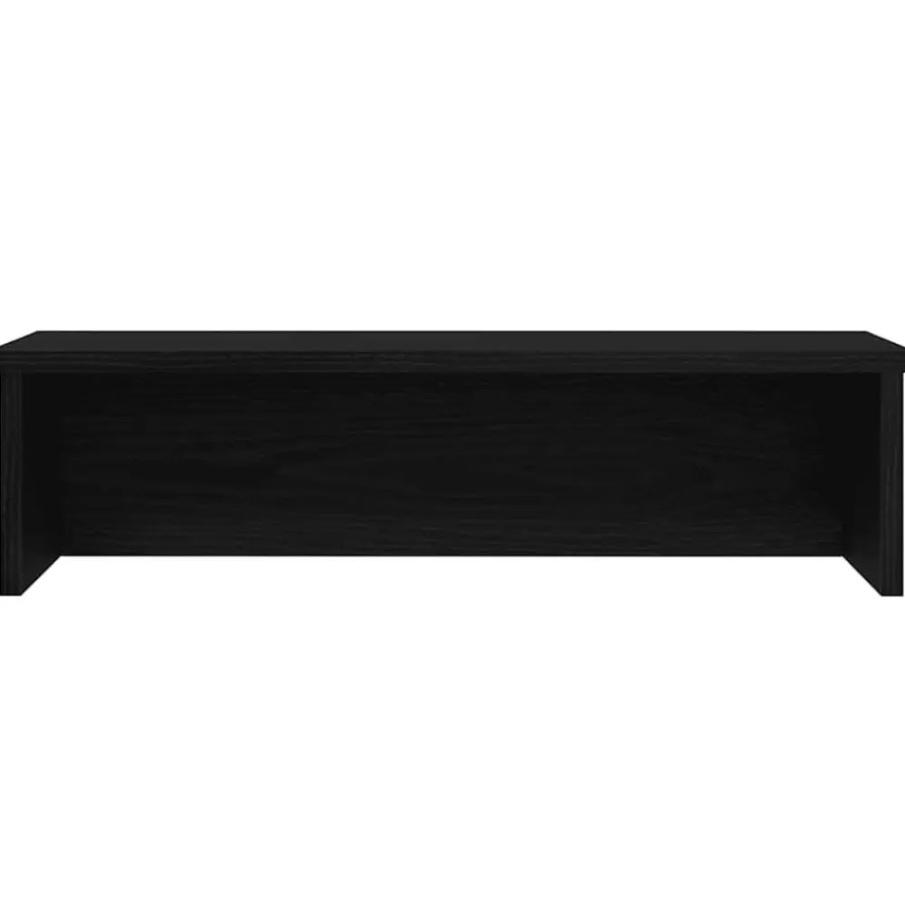 vidaXL Estantería cocina apilable madera ingeniería negra 50x15x16 cm Negro New