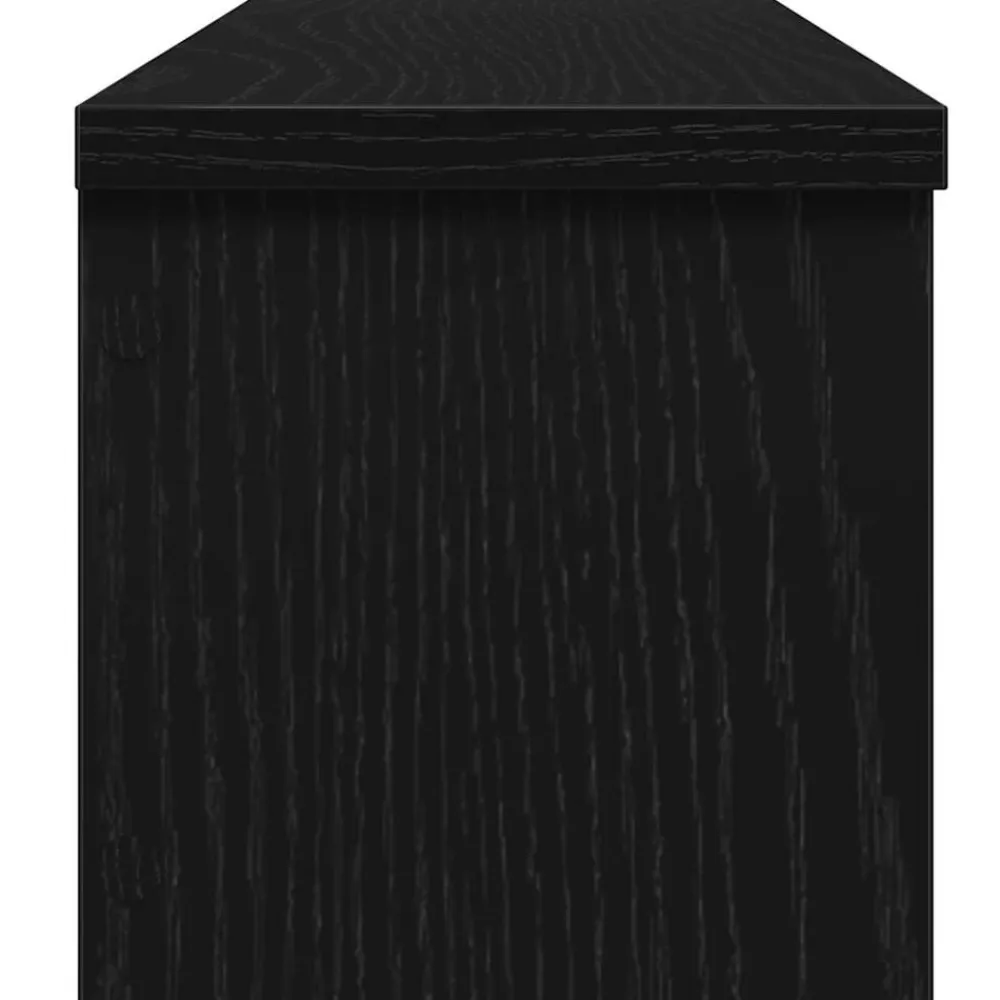 vidaXL Estantería cocina apilable madera ingeniería negra 50x15x16 cm Negro New