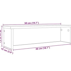 vidaXL Estantería cocina apilable madera ingeniería negra 50x15x16 cm Negro New
