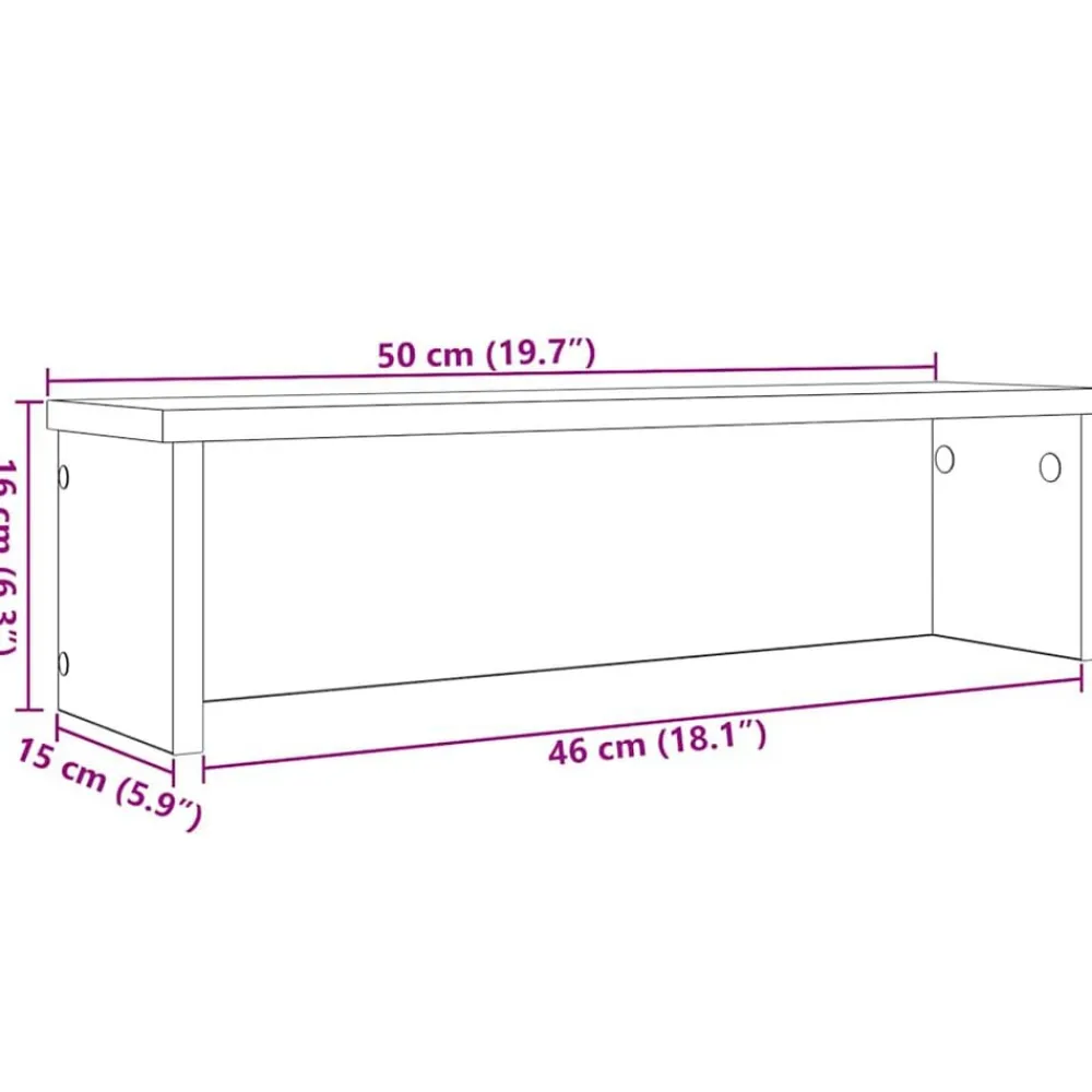 vidaXL Estantería cocina apilable madera ingeniería negra 50x15x16 cm Negro New