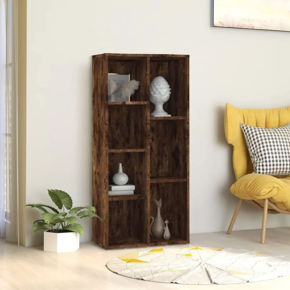 vidaXL Estantería color 50x25x106 cm Roble ahumado Outlet