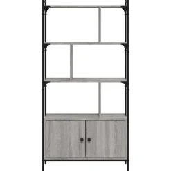 vidaXL Estanterías-Estantería con puertas madera 76,5x30x154,5 cm