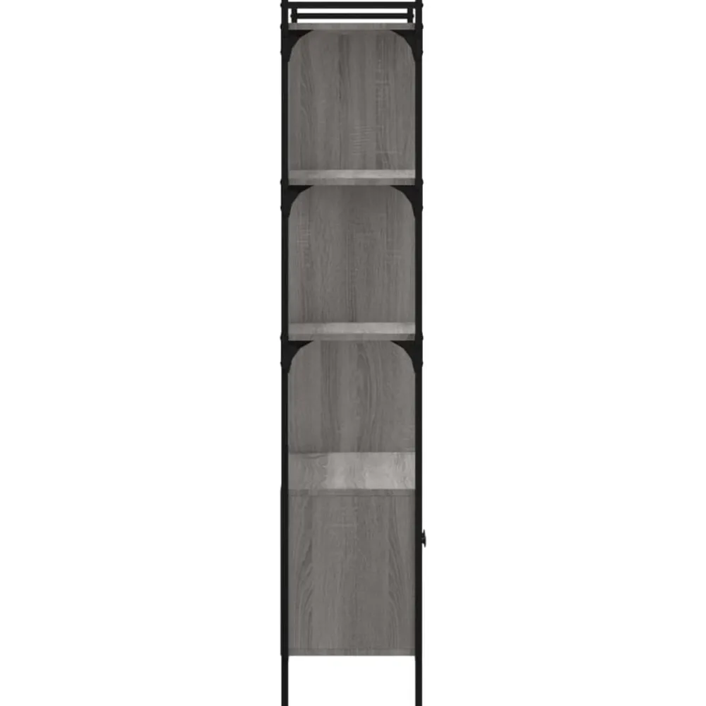 vidaXL Estanterías-Estantería con puertas madera 76,5x30x154,5 cm