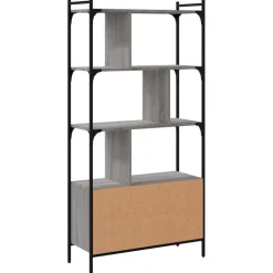 vidaXL Estanterías-Estantería con puertas madera 76,5x30x154,5 cm