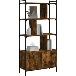 vidaXL Estanterías-Estantería con puertas madera 76,5x30x154,5 cm