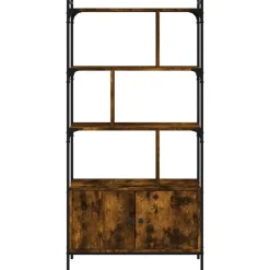 vidaXL Estanterías-Estantería con puertas madera 76,5x30x154,5 cm