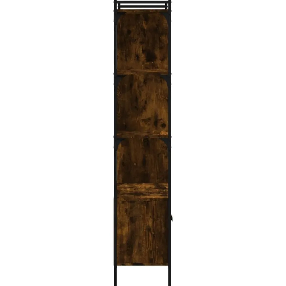 vidaXL Estanterías-Estantería con puertas madera 76,5x30x154,5 cm
