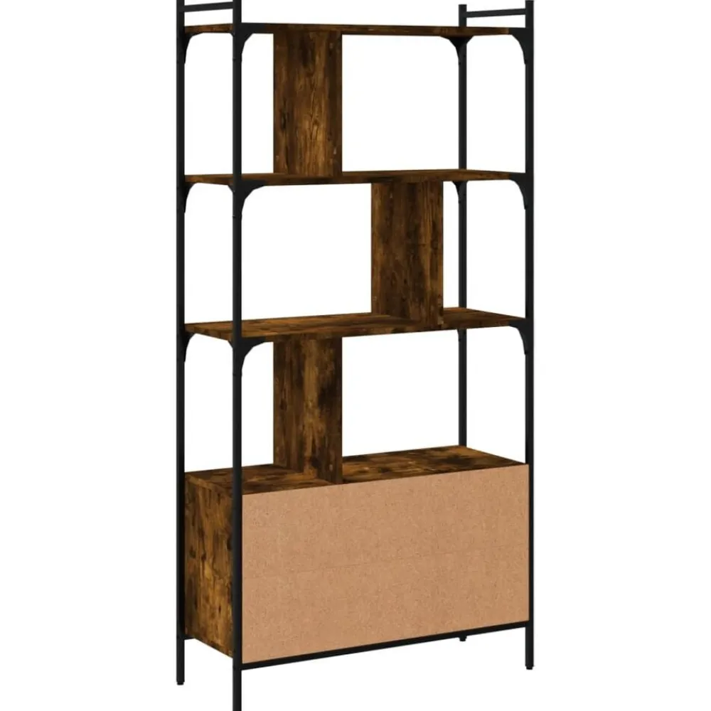 vidaXL Estanterías-Estantería con puertas madera 76,5x30x154,5 cm