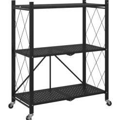 vidaXL Herramientas-Estantería con ruedas de acero negro 71x34x88 cm