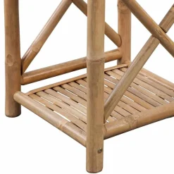 vidaXL Estanterías-Estantería cuadrada de 3 niveles de bambú