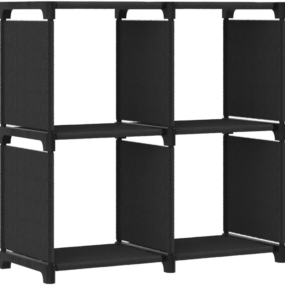 vidaXL Estantería de 4 cubos de tela negra 69x30x72,5 cm Negro Sale