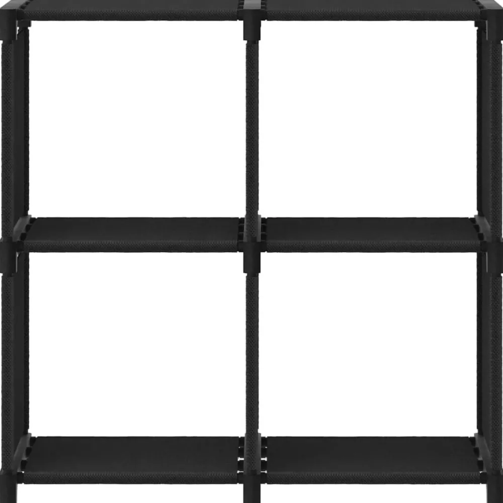 vidaXL Estantería de 4 cubos de tela negra 69x30x72,5 cm Negro Sale