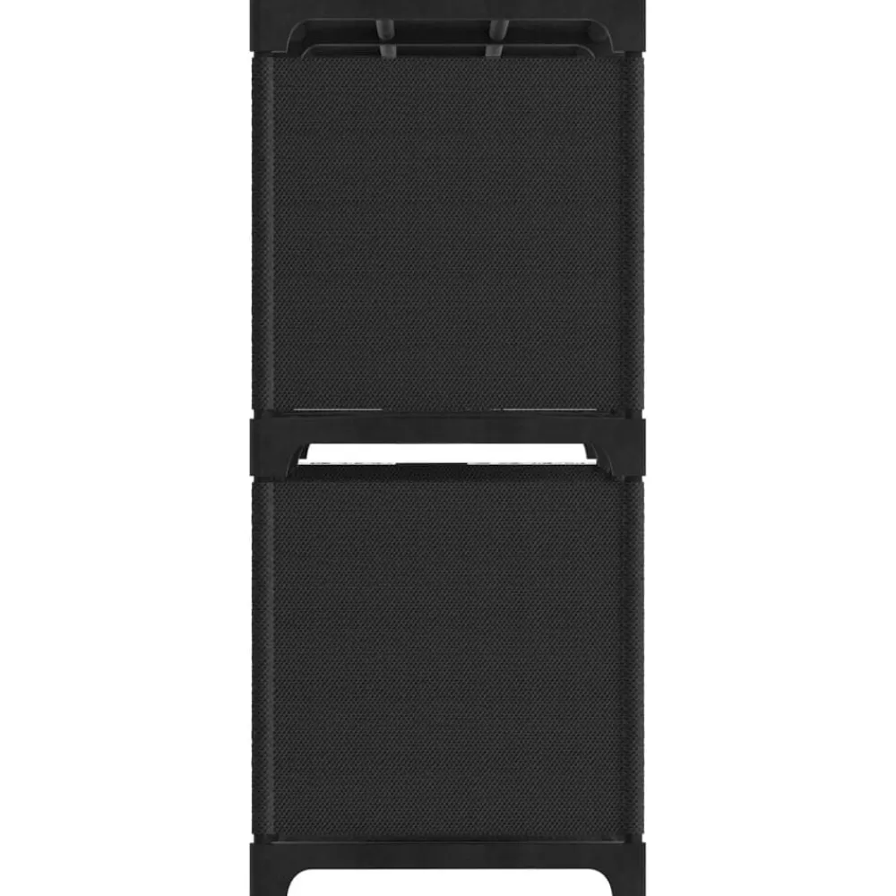 vidaXL Estantería de 4 cubos de tela negra 69x30x72,5 cm Negro Sale