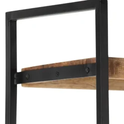 vidaXL Estantería de 4 niveles madera de mango rugosa 80x30x180 cm New
