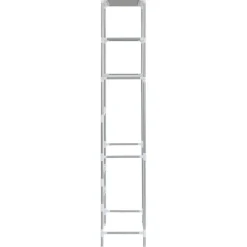 vidaXL Estantería de 3 niveles sobre inodoro 53x28x169 cm Plateado Best