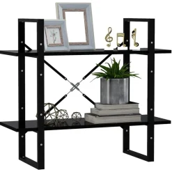 vidaXL Estanterías-Estantería de 2 niveles madera contrachapada 80x30x70 cm