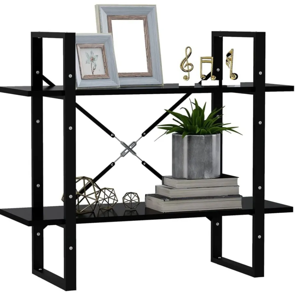 vidaXL Estanterías-Estantería de 2 niveles madera contrachapada 80x30x70 cm
