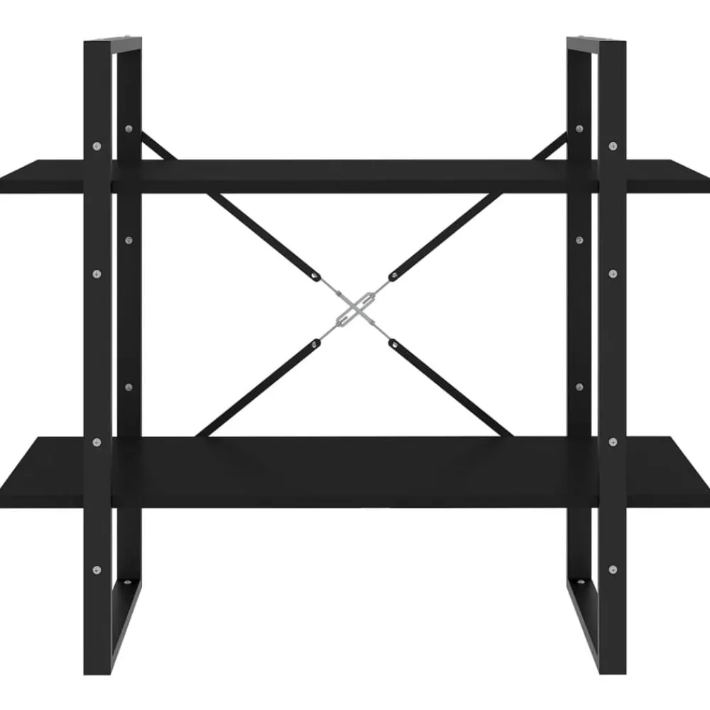 vidaXL Estanterías-Estantería de 2 niveles madera contrachapada 80x30x70 cm
