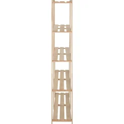 vidaXL Estantería de 5 niveles madera pino maciza 170x28,5x170 cm Natural Clearance