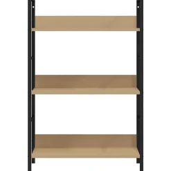 vidaXL Estantería de 3 niveles madera ingeniería roble 60x27,6x90,5 cm Roble y negro Online