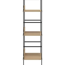 vidaXL Estantería de 3 niveles madera ingeniería roble 60x27,6x90,5 cm Roble y negro Online