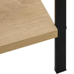 vidaXL Estantería de 3 niveles madera ingeniería roble 60x27,6x90,5 cm Roble y negro Online