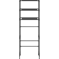 vidaXL Estantería de 3 niveles sobre inodoro 53x28x169 cm Negro Outlet