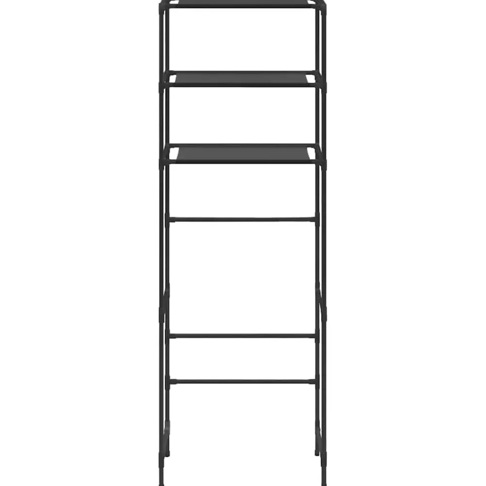 vidaXL Estantería de 3 niveles sobre inodoro 53x28x169 cm Negro Outlet