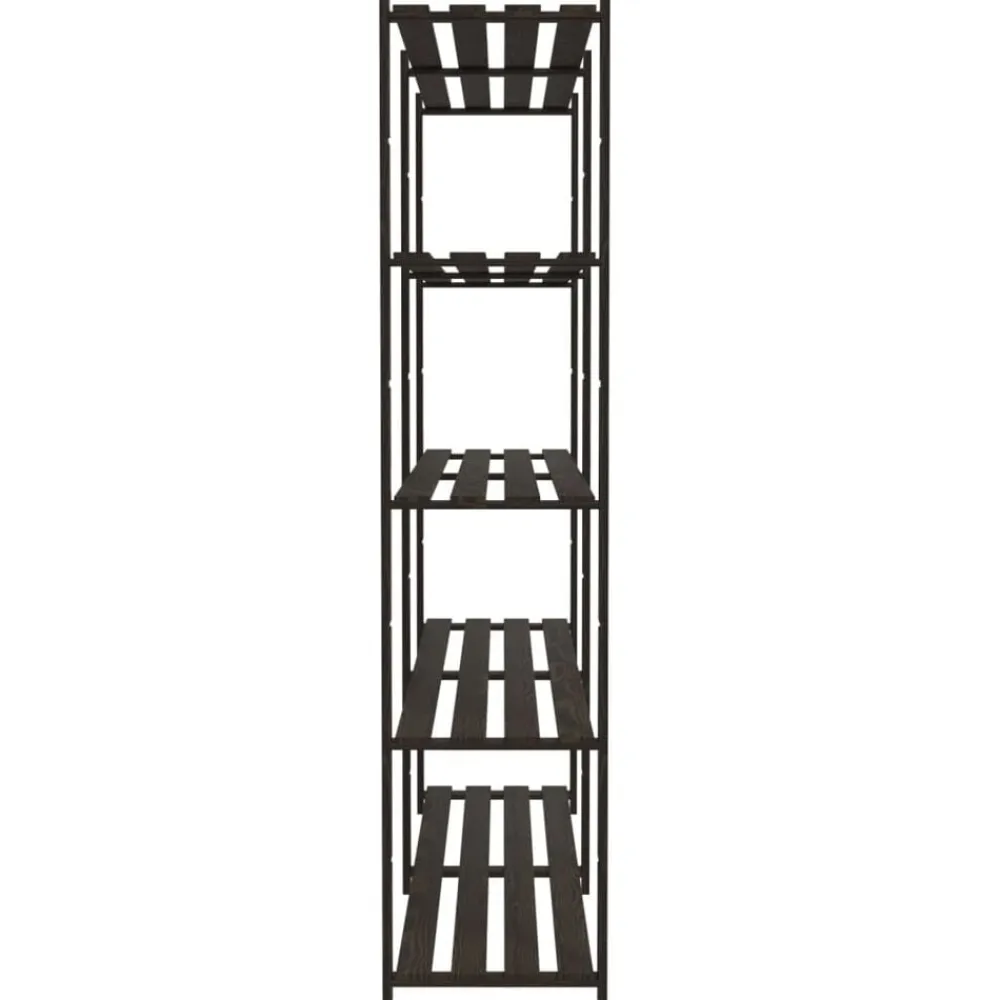vidaXL Almacenamiento Industrial-Estantería de 5 niveles madera maciza pino 170x38x170 cm