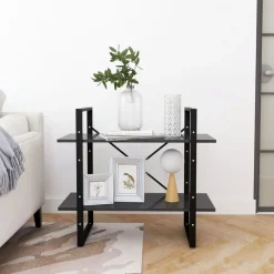 vidaXL Estanterías-Estantería de 2 niveles madera contrachapada 80x30x70 cm