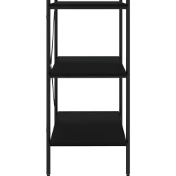 vidaXL Estanterías-Estantería de 3 niveles negra 80x40x92 cm