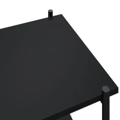 vidaXL Estanterías-Estantería de 3 niveles negra 80x40x92 cm