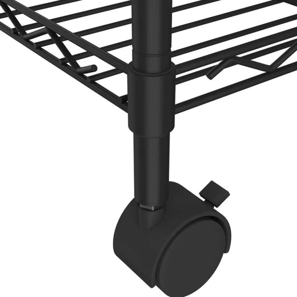 vidaXL Almacenamiento Industrial-Estantería de 3 niveles con ruedas 60x35x81 cm 150 kg