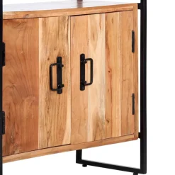 vidaXL Estanterías-Estantería de 4 niveles madera maciza de acacia 80x30x180 cm