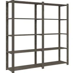 vidaXL Estantería de 5 niveles madera maciza pino 170x38x170 cm Gris Best