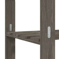 vidaXL Estantería de 5 niveles madera maciza pino 170x38x170 cm Gris Best