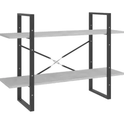 vidaXL Estantería de 2 niveles contrachapada gris hormigón 100x30x70cm Gris hormig&oacute;n