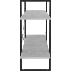 vidaXL Estantería de 2 niveles contrachapada gris hormigón 100x30x70cm Gris hormigón