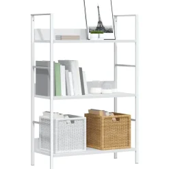vidaXL Estanterías-Estantería de 3 niveles madera ingeniería 60x27,6x90,5cm
