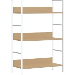vidaXL Estanterías-Estantería de 3 niveles madera ingeniería roble 60x27,6x90,5 cm
