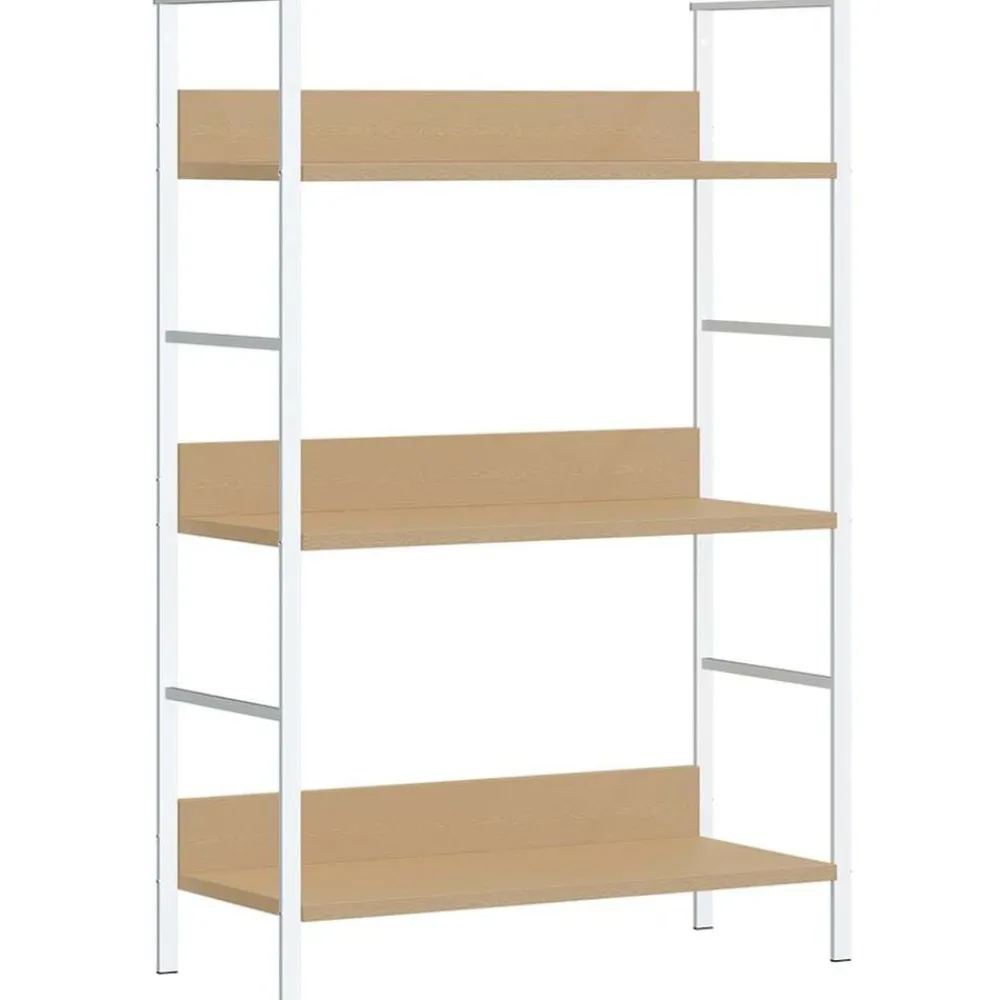 vidaXL Estanterías-Estantería de 3 niveles madera ingeniería roble 60x27,6x90,5 cm