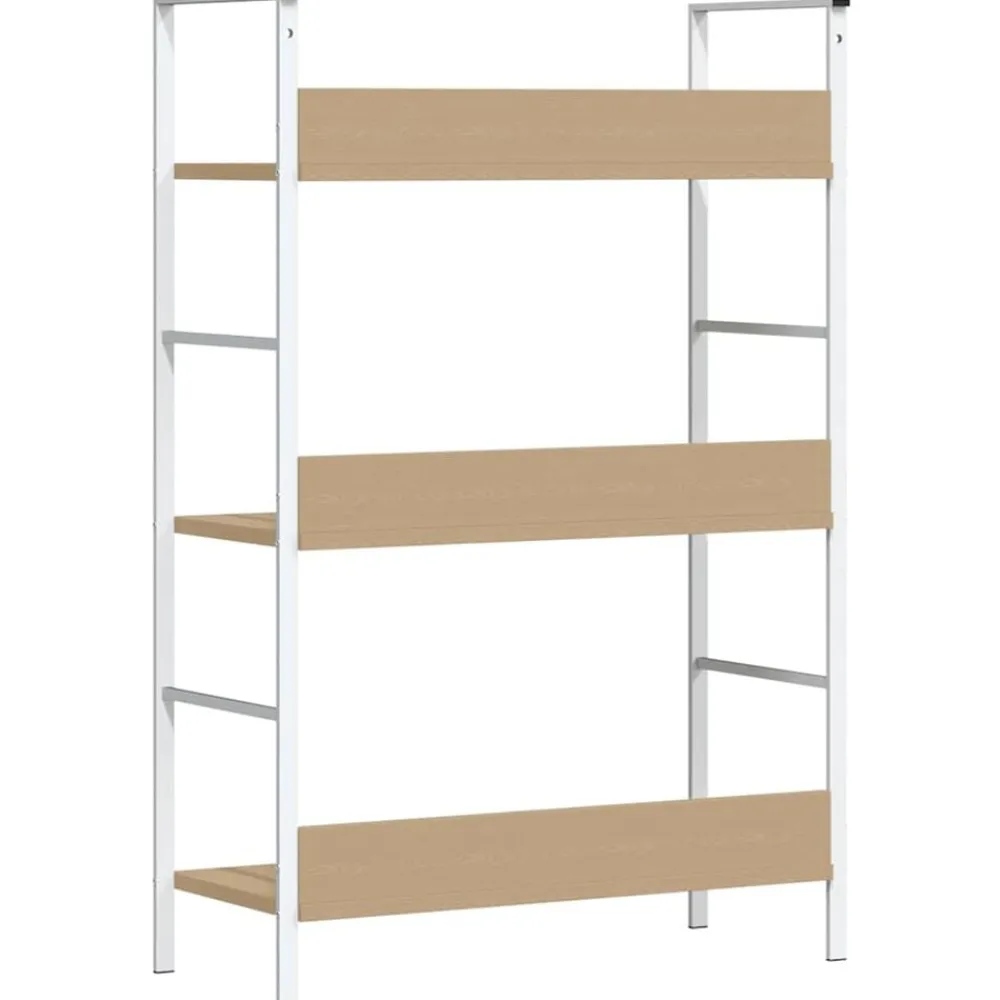 vidaXL Estanterías-Estantería de 3 niveles madera ingeniería roble 60x27,6x90,5 cm