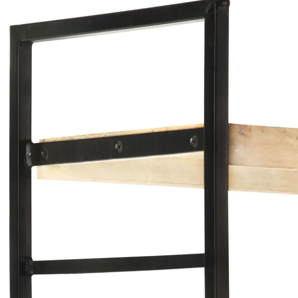 vidaXL Estantería de 4 niveles madera maciza de mango 124x30x180 cm Clearance