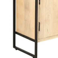 vidaXL Estantería de 4 niveles madera maciza de mango 124x30x180 cm Clearance