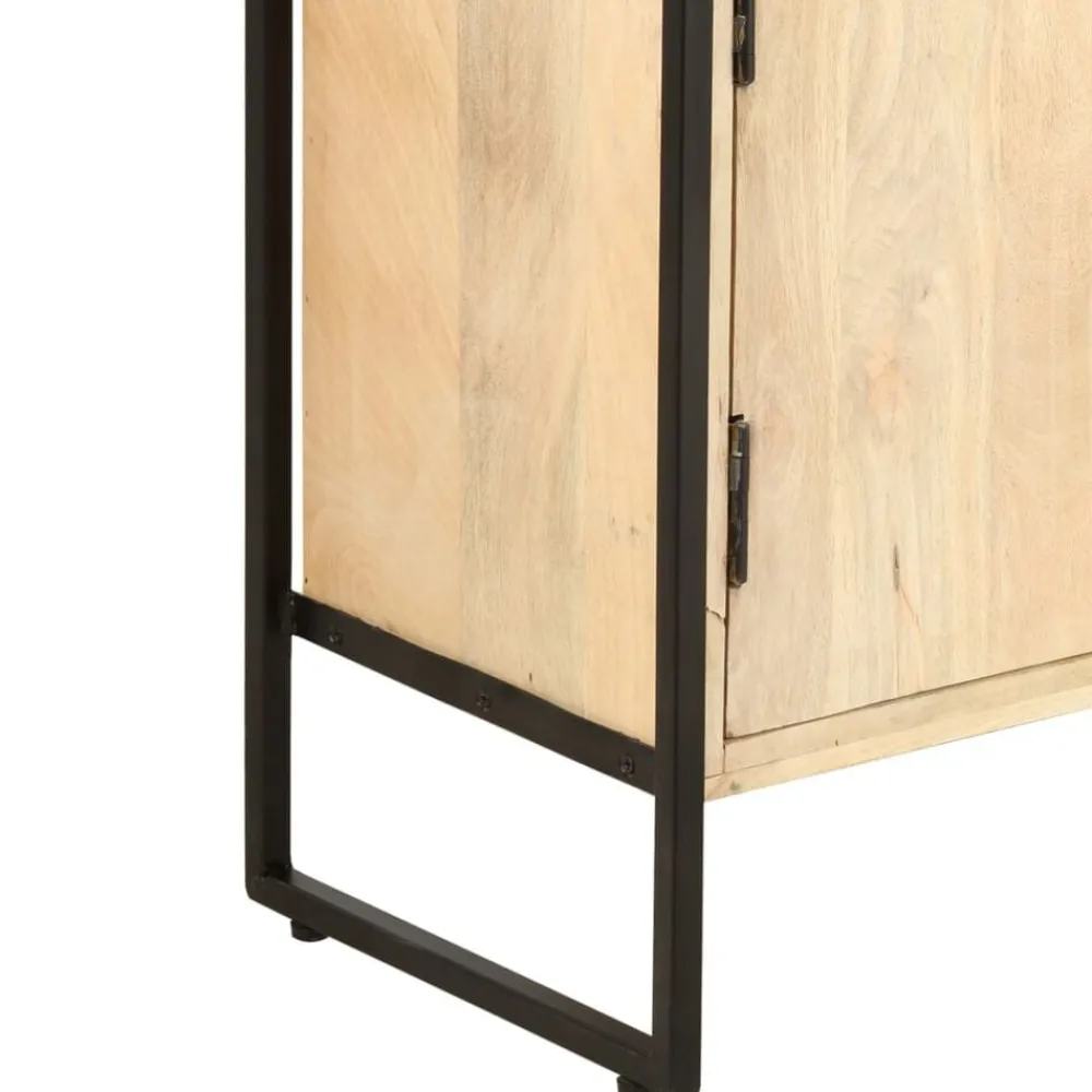 vidaXL Estantería de 4 niveles madera maciza de mango 124x30x180 cm Clearance