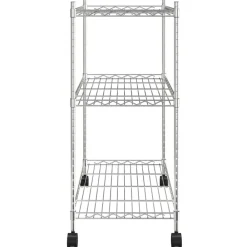 vidaXL Estantería de 3 niveles con ruedas 60x35x81 cm 150 kg Cromado New