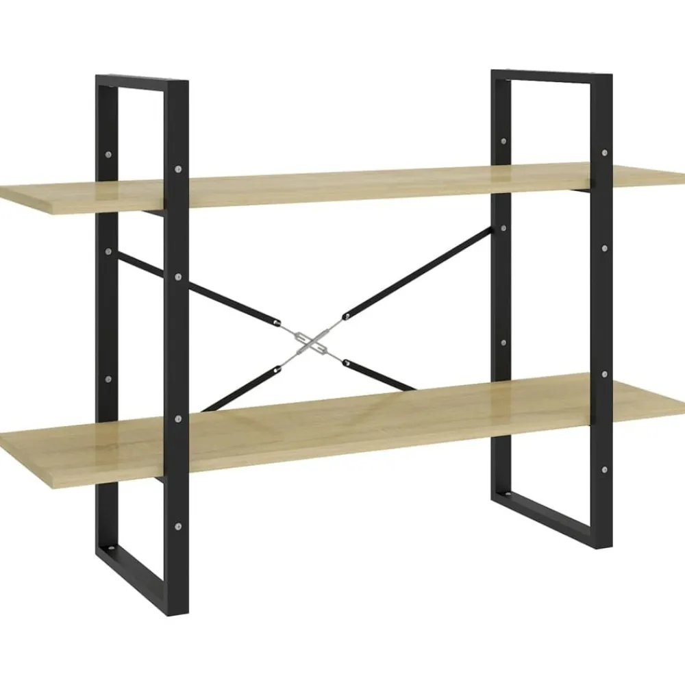 vidaXL Estanterías-Estantería de 2 niveles contrachapada 100x30x70 cm