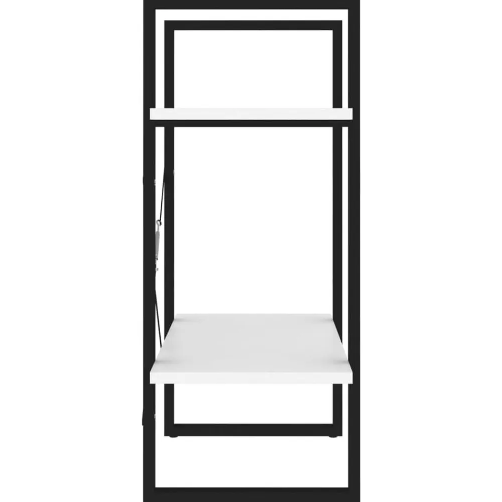 vidaXL Estantería de 2 niveles madera contrachapada 60x30x70 cm Blanco Outlet