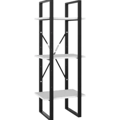 vidaXL Estantería de 3 niveles madera contrachapada 40x30x105cm Blanco Sale