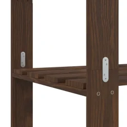 vidaXL Almacenamiento Industrial-Estantería de 5 niveles madera maciza pino marrón 170x38x170 cm
